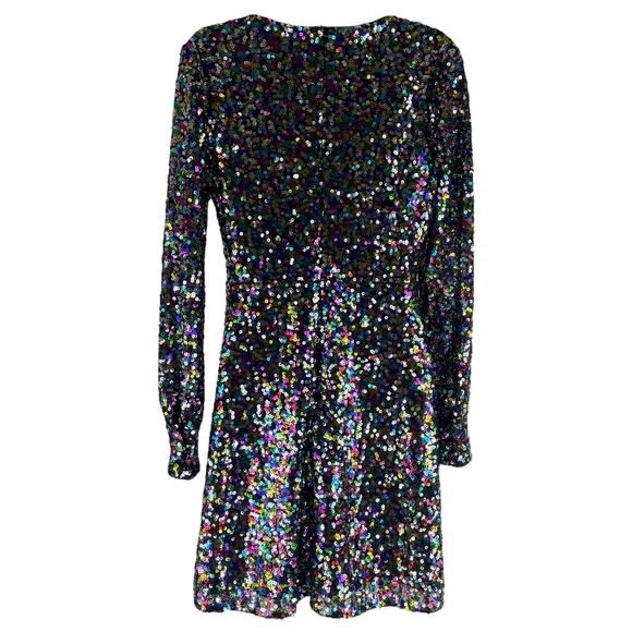 Hutch Demi Confetti Mini Dress in Rainbow Sequins Multi Color Size 2 - Picture 7 of 11